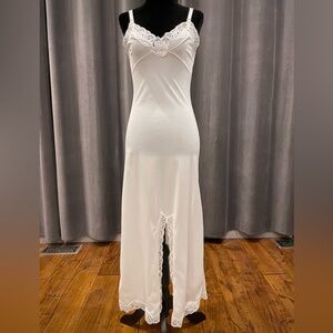 Vintage Patricia ivory nylon slip dress
